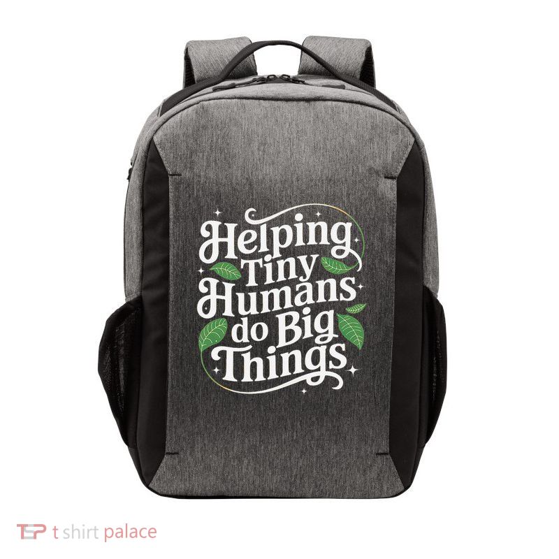 Groovy Cute Helping Tiny Humans Do Big Things funny Vector Backpack
