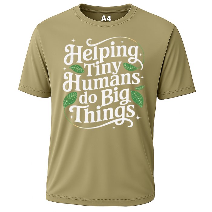 Groovy Cute Helping Tiny Humans Do Big Things funny Performance Shirt