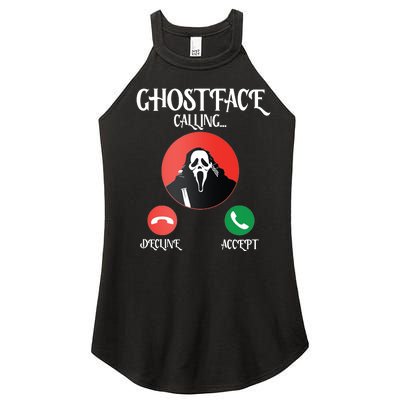 Ghostface Calling Halloween Funny Women’s Perfect Tri Rocker Tank