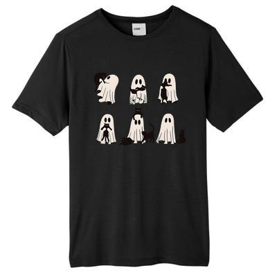 Ghost Cat Halloween Tall Fusion ChromaSoft Performance T-Shirt