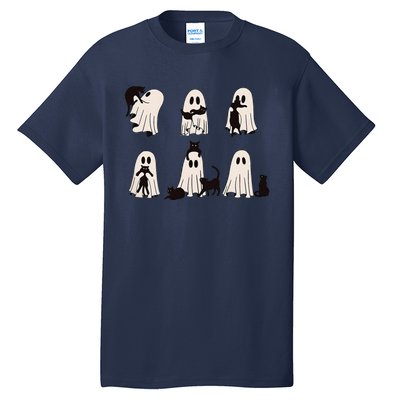 Ghost Cat Halloween Tall T-Shirt