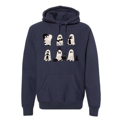 Ghost Cat Halloween Premium Hoodie