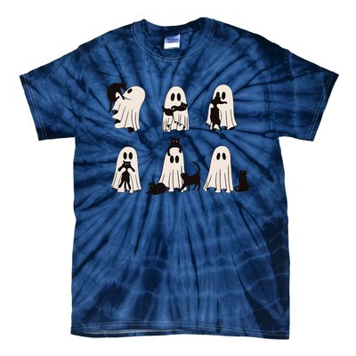 Ghost Cat Halloween Tie-Dye T-Shirt