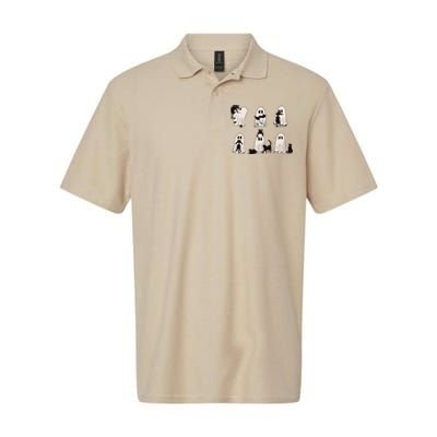 Ghost Cat Halloween Softstyle Adult Sport Polo