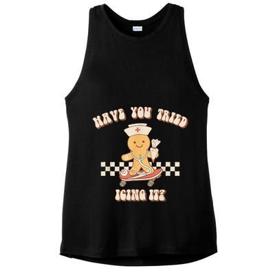Gingerbread Checker Have You Tried Icing It Registered Ladies PosiCharge Tri-Blend Wicking Tank