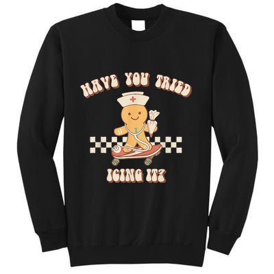 Gingerbread Checker Have You Tried Icing It Registered Sweatshirt