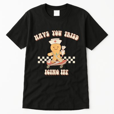 Gingerbread Checker Have You Tried Icing It Registered Tall T-Shirt