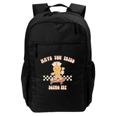 Gingerbread Checker Have You Tried Icing It Registered Backpack