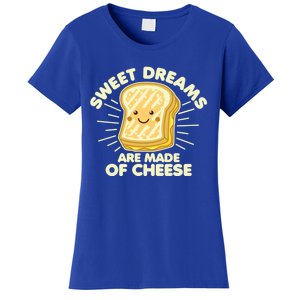 Grilled Cheese Humor Saying Sweet Dreams Graphic White Text Great Gift Women's T-Shirt