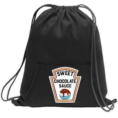 Group Condiments Halloween Costume Sweet Chocolate Sauce Sweatshirt Cinch Pack Bag