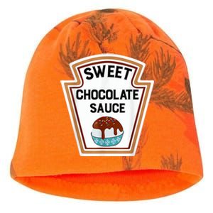 Group Condiments Halloween Costume Sweet Chocolate Sauce Kati - Camo Knit Beanie