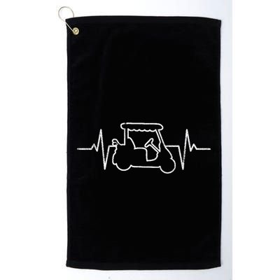 Golf Cart Heartbeat Golf Towel