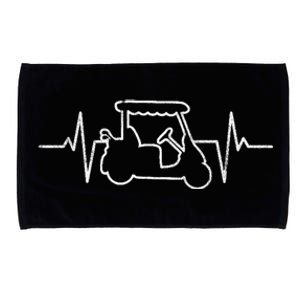 Golf Cart Heartbeat Microfiber Hand Towel