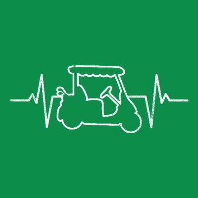 Golf Cart Heartbeat T-Shirt