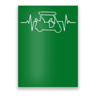 Golf Cart Heartbeat Poster