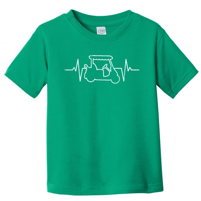 Golf Cart Heartbeat Toddler T-Shirt