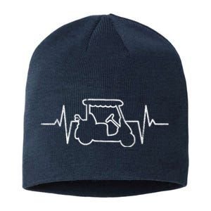 Golf Cart Heartbeat Sustainable Beanie