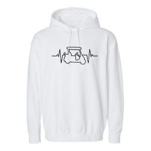 Golf Cart Heartbeat Garment-Dyed Fleece Hoodie