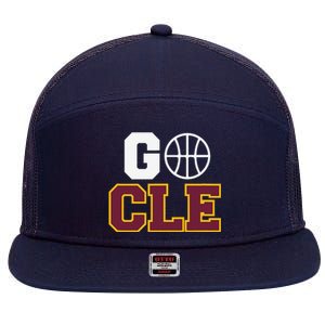 Go Cleveland Hometown Basketball Fan Gift 7 Panel Mesh Trucker Snapback Hat