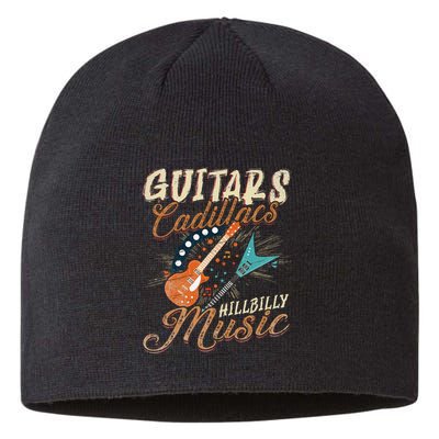Guitars Cadillacs Hillbilly Music Country Songs And Music Sustainable Beanie