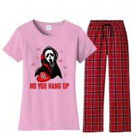 Ghost Calling Halloween Scary Costume No You Hang Up Women's Flannel Pajama Set