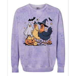 Ghost Chicken Halloween Colorblast Crewneck Sweatshirt