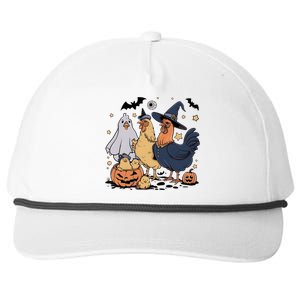 Ghost Chicken Halloween Snapback Five-Panel Rope Hat