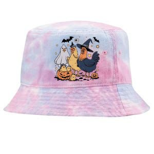 Ghost Chicken Halloween Tie-Dyed Bucket Hat