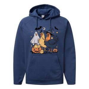 Ghost Chicken Halloween Performance Fleece Hoodie