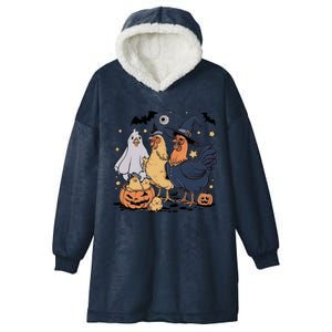 Ghost Chicken Halloween Hooded Wearable Blanket