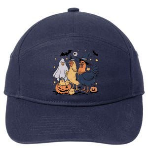 Ghost Chicken Halloween 7-Panel Snapback Hat