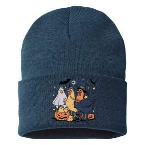 Ghost Chicken Halloween Sustainable Knit Beanie