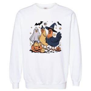 Ghost Chicken Halloween Garment-Dyed Sweatshirt