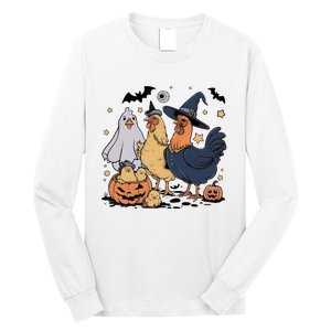 Ghost Chicken Halloween Long Sleeve Shirt