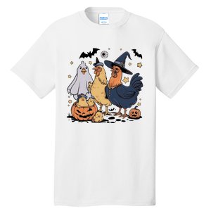 Ghost Chicken Halloween Tall T-Shirt