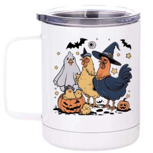 Ghost Chicken Halloween 12 oz Stainless Steel Tumbler Cup