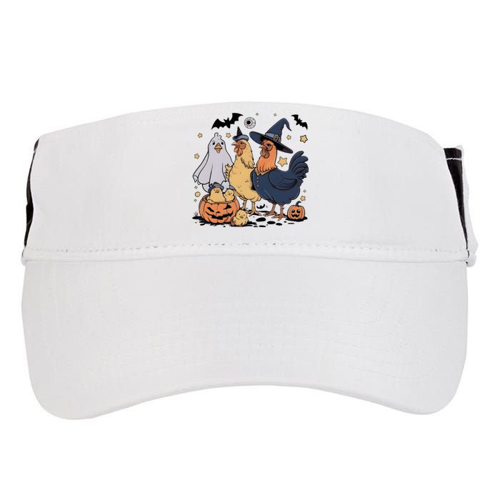 Ghost Chicken Halloween Adult Drive Performance Visor