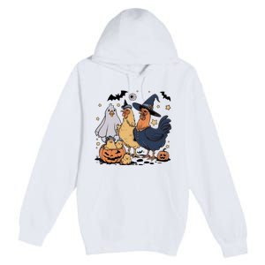 Ghost Chicken Halloween Premium Pullover Hoodie