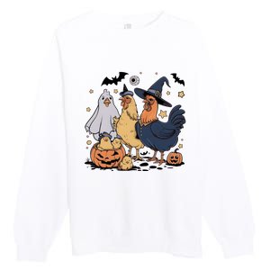 Ghost Chicken Halloween Premium Crewneck Sweatshirt