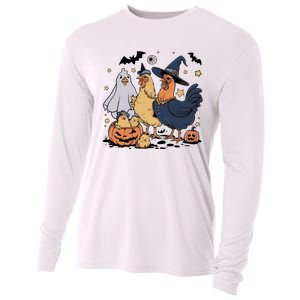 Ghost Chicken Halloween Cooling Performance Long Sleeve Crew