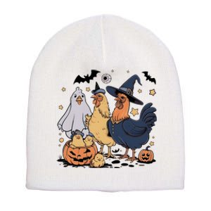 Ghost Chicken Halloween Short Acrylic Beanie