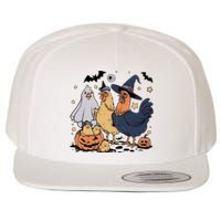 Ghost Chicken Halloween Wool Snapback Cap