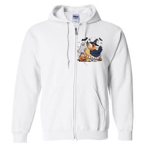 Ghost Chicken Halloween Full Zip Hoodie