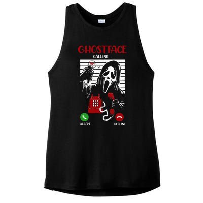 Ghostface Calling Halloween Funny Ghost Scary For Men Women Ladies PosiCharge Tri-Blend Wicking Tank