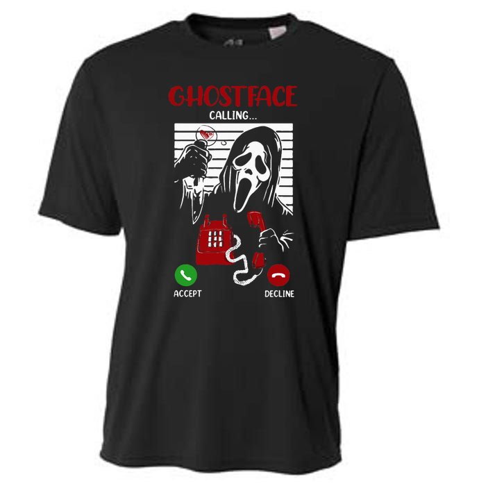 Ghostface Calling Halloween Funny Ghost Scary For Men Women Cooling Performance Crew T-Shirt