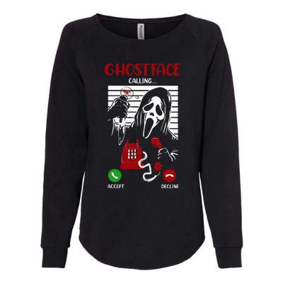 Ghostface Calling Halloween Funny Ghost Scary For Men Women Womens California Wash Sweatshirt