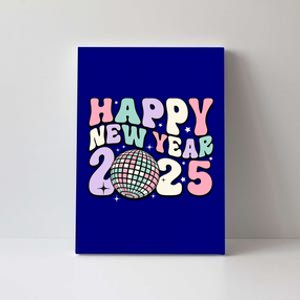 Groovy Cute Happy New Year 2025 Disco Ball Gift Canvas