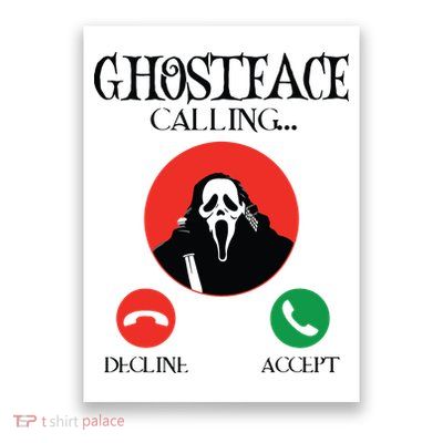 Ghostface Calling Halloween Funny, Scream You Hang Up Poster