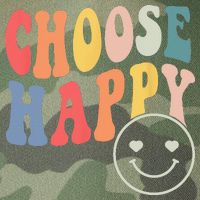 Groovy Choose Happy Motivational Inspirational Positive Tee Legacy Tie Dye Trucker Hat
