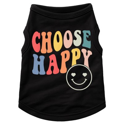 Groovy Choose Happy Motivational Inspirational Positive Tee Doggie Tank